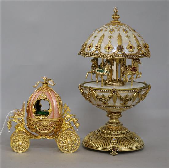 House of Faberge. Carousel and carriage eggs